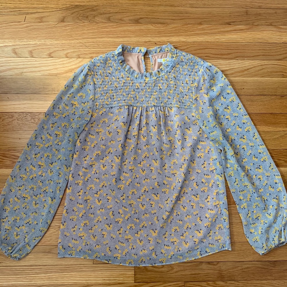 Boden Floral Long Sleeve Blouse size 4